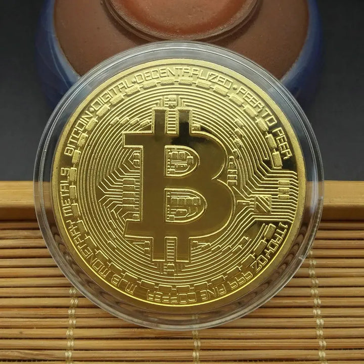 Gold Plated Bitcoin Coin Collectible