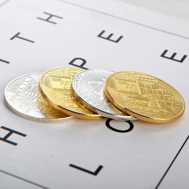 Gold Plated Bitcoin Coin Collectible